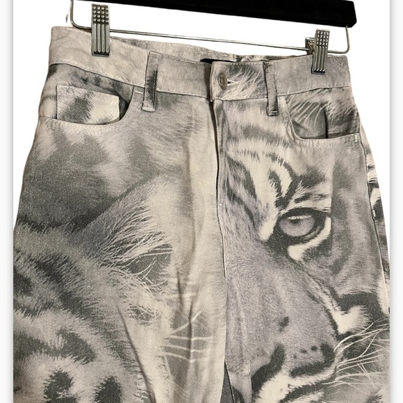 Jaded London TIGER FADE PRINT SLOUCHY FIT JEANS size 25 rare - Picture 5 of 8